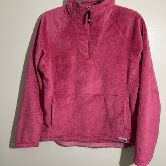 North Face Pink Soft 1/4 Zip Women's Gorpcore Fleece Jacket - Size L - Picture 7 of 7